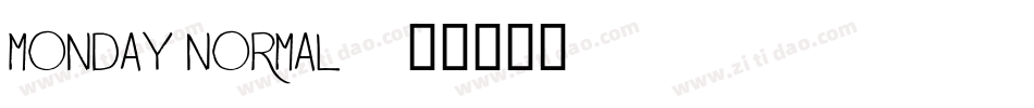 Monday Normal字体转换